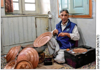 Legacy of copper naqashi fading: Veteran Naqashgeer fears end of 150-year-old family craft