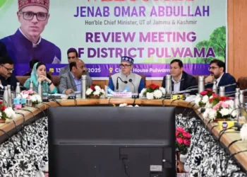 CM Omar Abdullah chairs review meeting at Pulwama