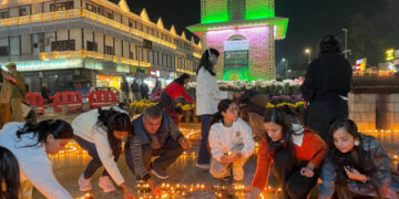 Celebrating the spirit of Diwali at Lal Chowk’s historic Ghanta Ghar with lights, joy, and togetherness.