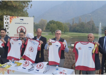 CM Abdullah unveils Kashmir Marathon merchandise