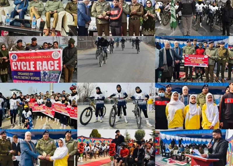 Sopore Police organize cycling race