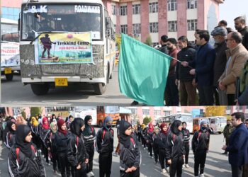 Athar flags off group of girls for trekking expedition