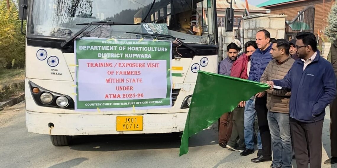 DC Kupwara flags off exposure tour for farmers