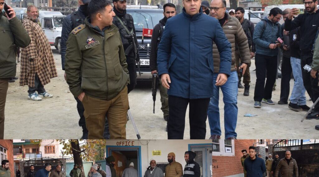 Budgam Bye-elections:DEO inspects various Polling Stations