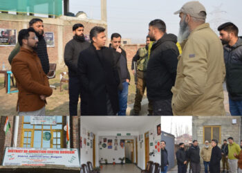 DC Budgam inspects new drug de-addiction centre
