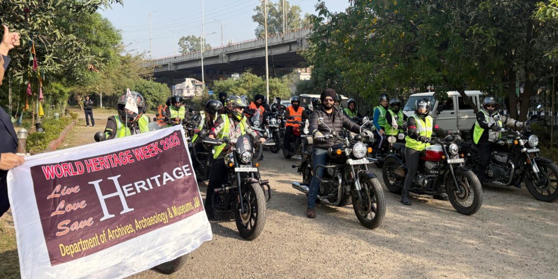 World Heritage Week : J&K Archives Deptt organises Women’s Bike Rally