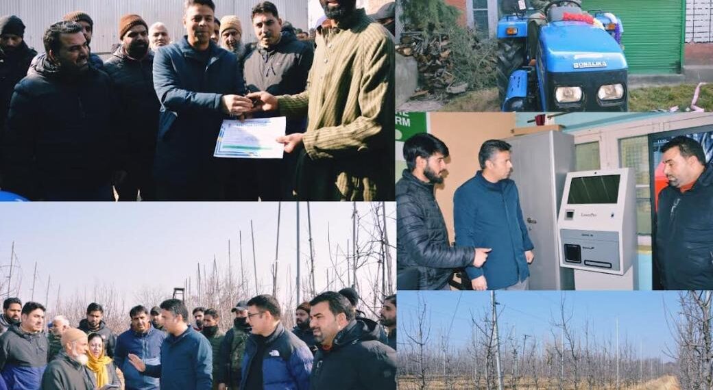 DC Budgam reviews HADP projects, distributes farm machinery