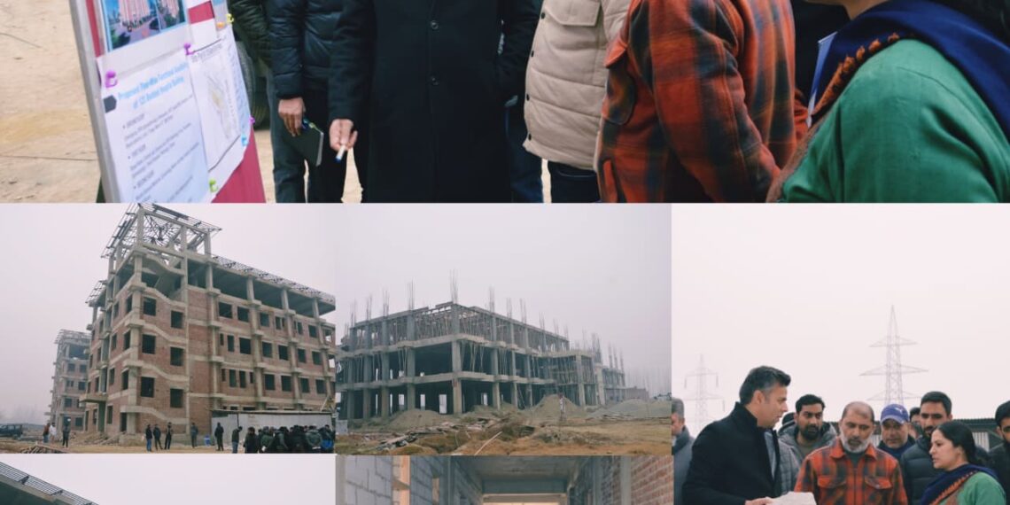 DC Budgam inspects progress of 125-bedded new district Hospital, 100-bedded CCU