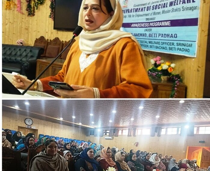 Beti Bachao Beti Padhao :SWD Srinagar holds sensitisation programme with SHGs