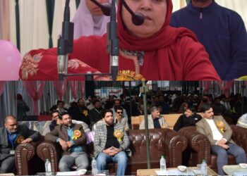 Sakeena Itoo visits GHSS Hawal Pulwama