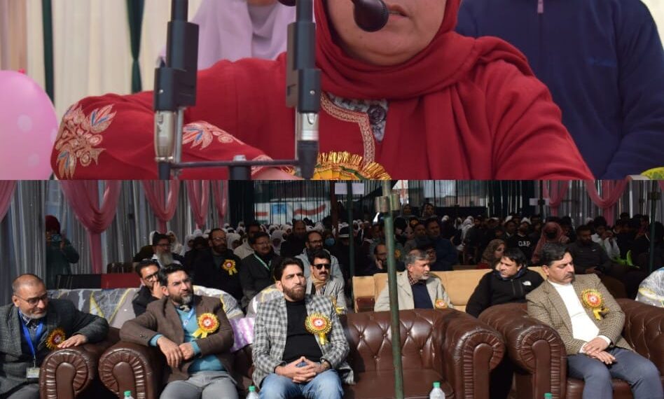 Sakeena Itoo visits GHSS Hawal Pulwama