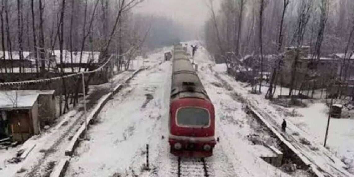 Snowfall spurs surge in railway travel across J&K