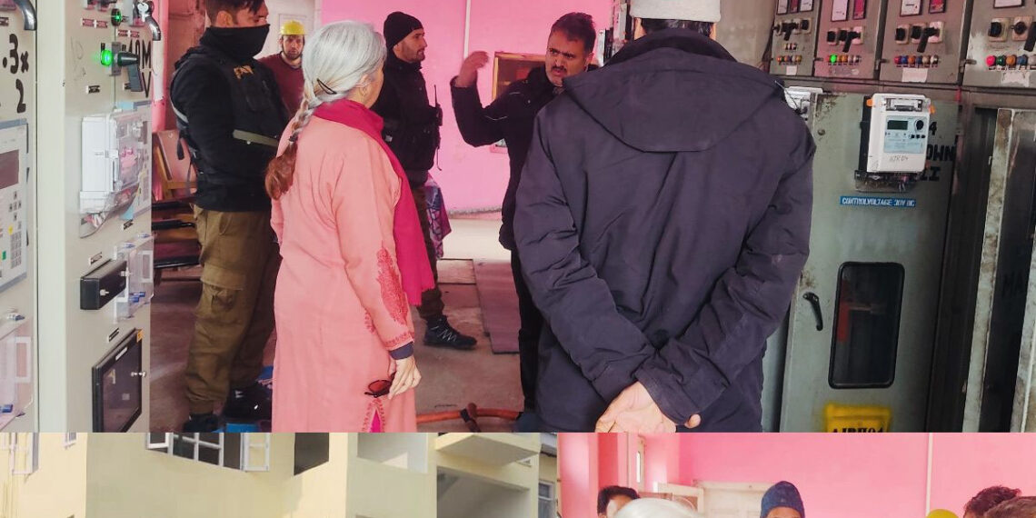 DC Bandipora inspects development projects, reviews power infrastructure