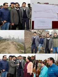 Traffic Decongestion : DC Srinagar, SMC Commissioner inspect work on Nawab Bazar–Darish Kadal corridor