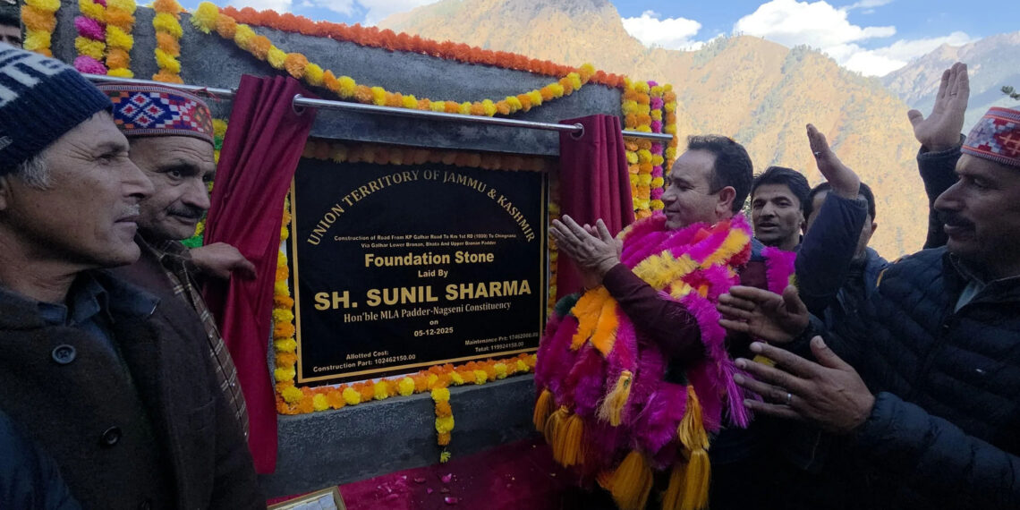 LoP Sharma lays Rs 17 Cr Paddar-Nagseni road project foundation