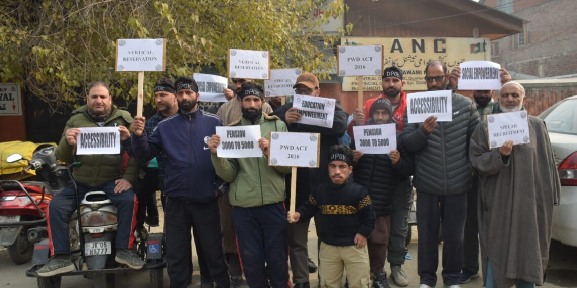 JKHA protests for welfare schemes