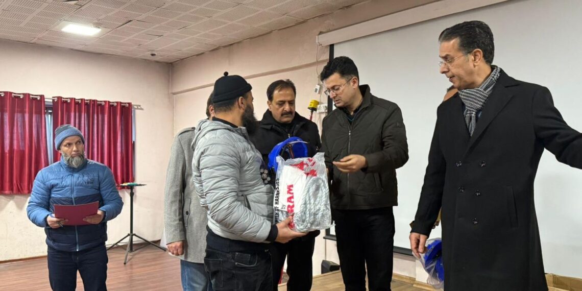 KPDCL distributes safety gear to field staff in Srinagar