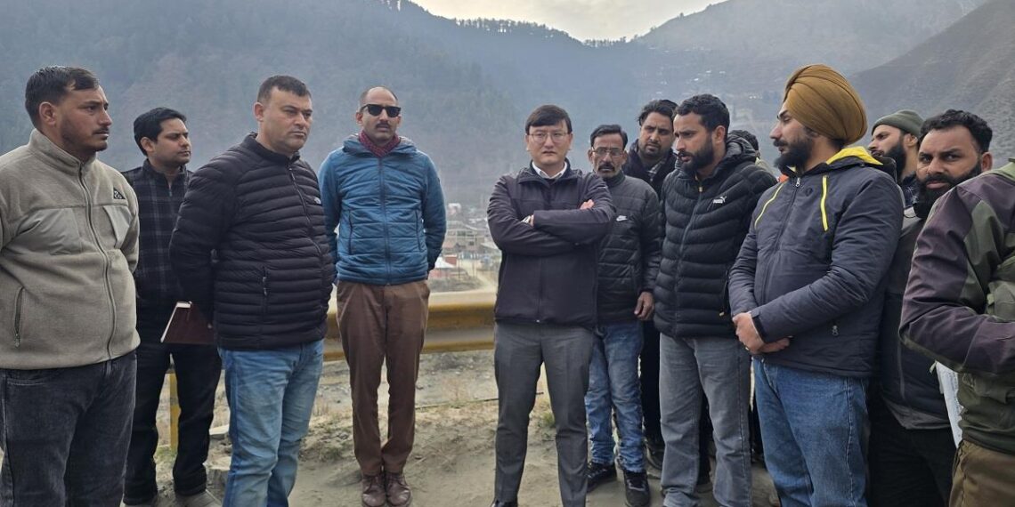 DC Baramulla inspects NH-1 road widening works, seeks faster completion