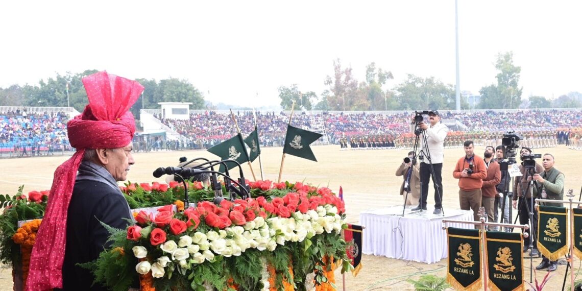 On 77th Republic Day, LG Sinha reiterates govt’s commitment to establish peace in J&K   