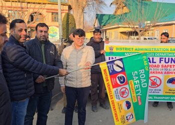 DC Baramulla flags off road safety awareness rally