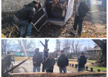 Director Agriculture Kashmir assesses wind damage