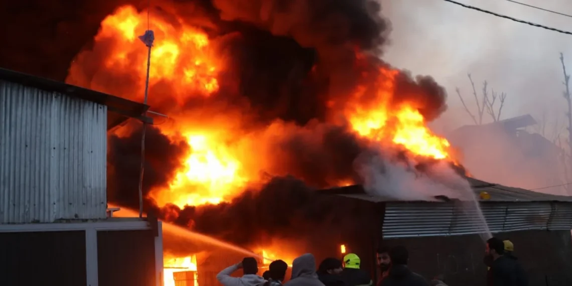 Blaze guts commercial units in Barzulla