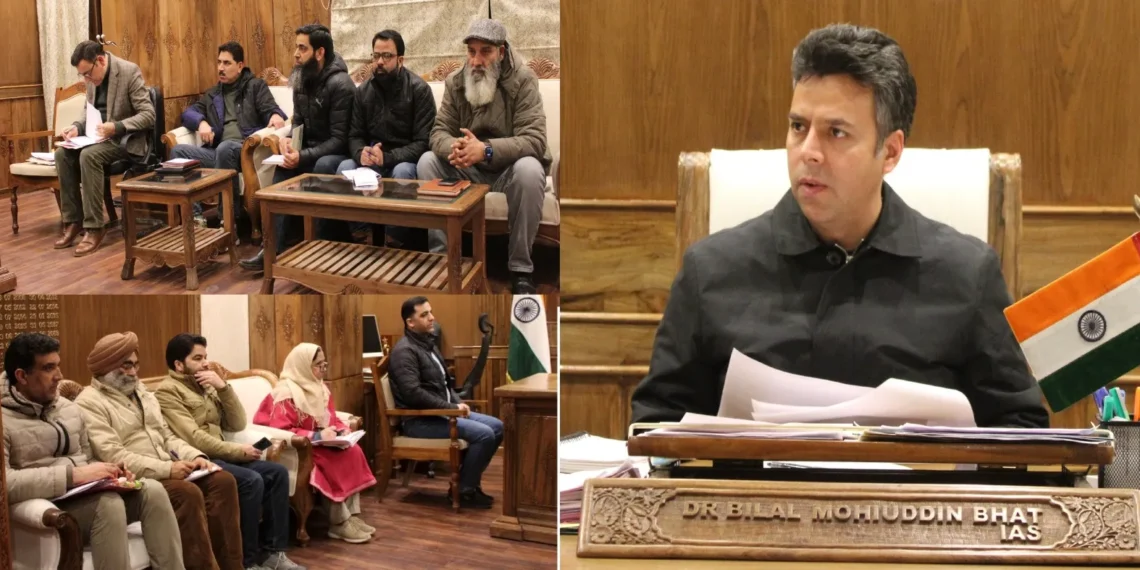 DC Budgam reviews progress of social security, financial inclusion schemes