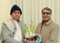 Javid Ahmed Tenga, President, Kashmir Chamber of Commerce and Industry called on Lieutenant Governor Manoj Sinha on Friday