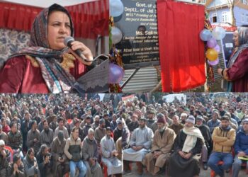 Sakeena Itoo lays WSS foundation at Banimullah