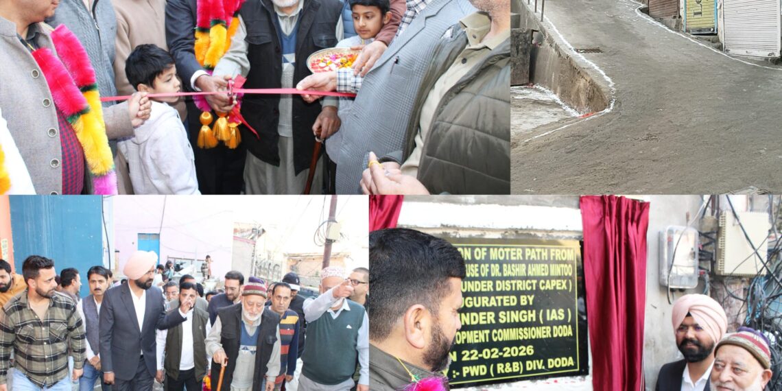 DC Doda inaugurates construction of Motorable Path at Nehru Chowk