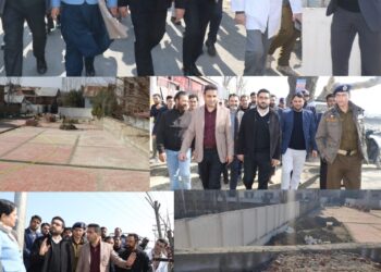 DC Srinagar reviews alternate entry, parking works at Bone and Joint Hospital