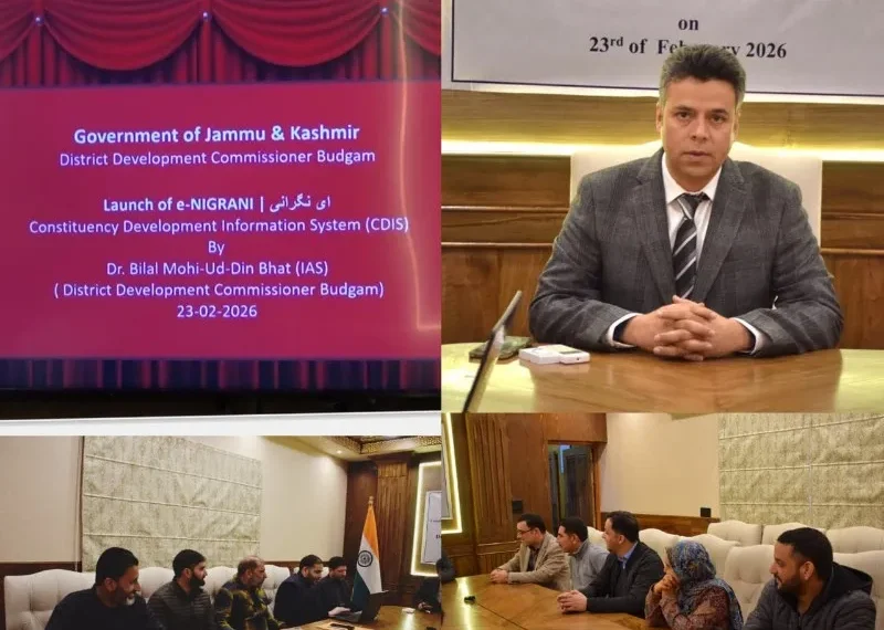 DC Budgam launches ‘e-Nigrani App’ for real-time monitoring of development works