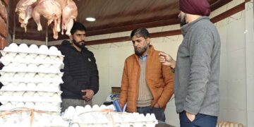 Administration inspects meat, chicken shops in Doda town 