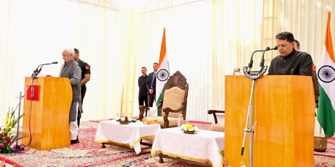 LG administers oath to Shantmanu as J&K State Election Commissioner