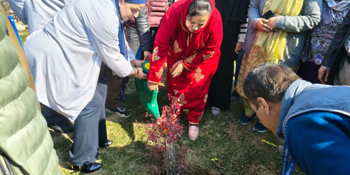 Sakeena Itoo leads plantation drive at DH Ganderbal to promote eco-friendly healthcare