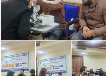 Free Eye Medical Camp organised for advocates, Litigants at district court Srinagar 