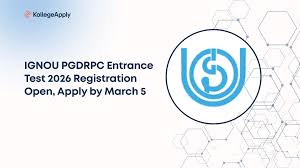 IGNOU opens online registration for PGDRPC entrance test
