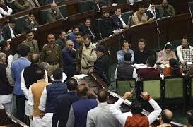 Uproarious scenes in Assembly over BJP MLA’s remarks against Kashmiris