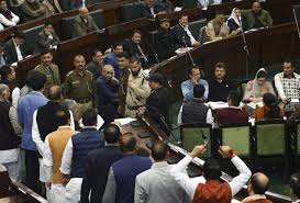 Uproarious scenes in Assembly over BJP MLA’s remarks against Kashmiris