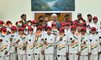 LG interacts with Army Goodwill School, Saujiyan students