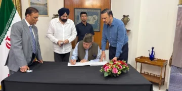 Dr. Farooq visits Iran Embassy, conveys solidarity with Iranian people