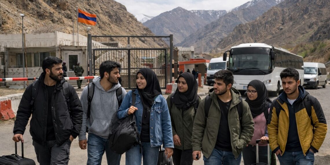First batch of Kashmiri students evacuated from Iran to Armenia
