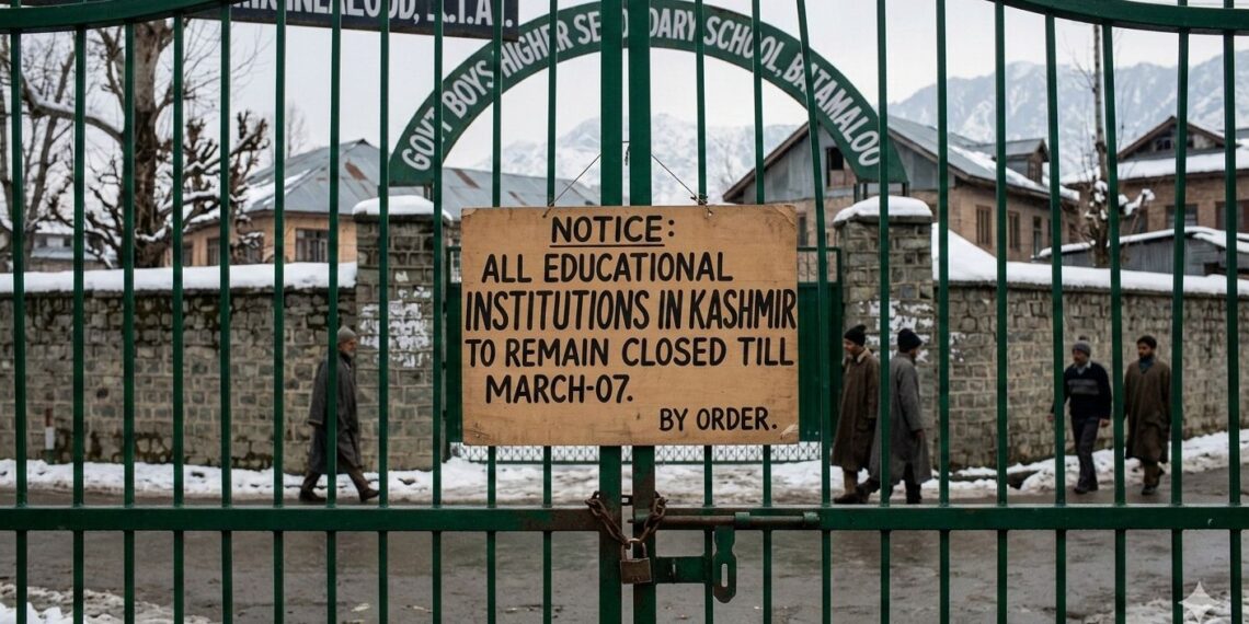Kashmir educational institutions shut till March-07