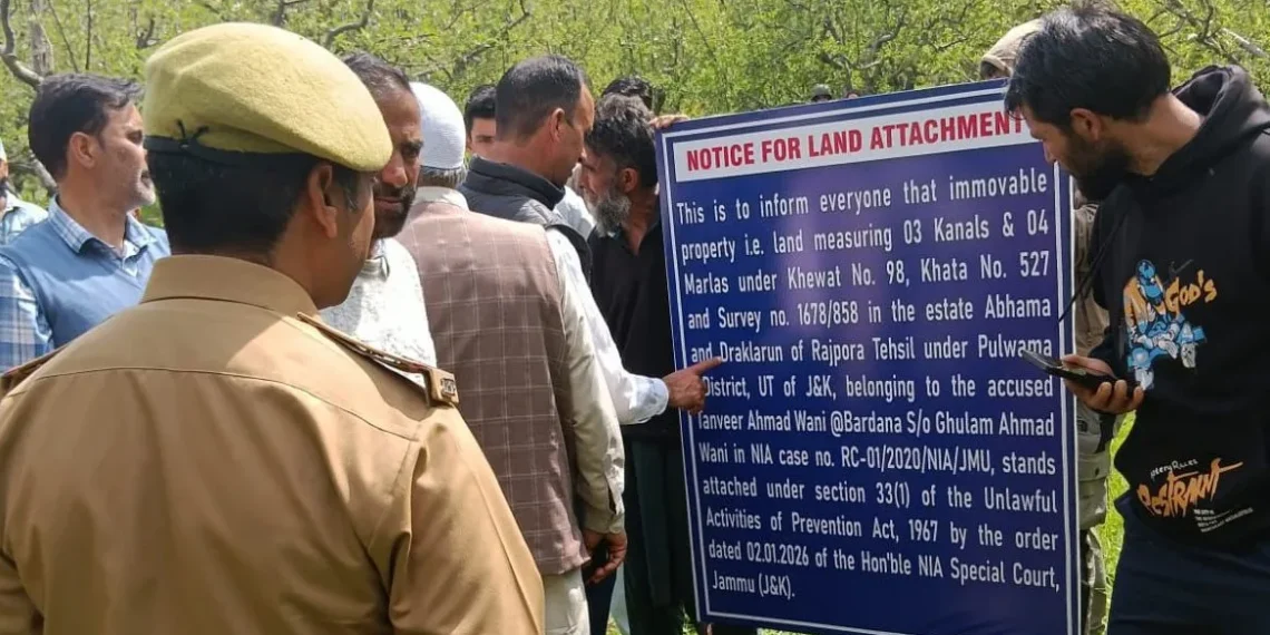 NIA attaches property under UAPA in Pulwama