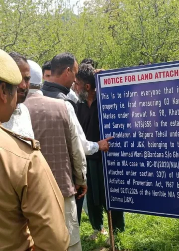 NIA attaches property under UAPA in Pulwama