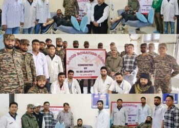 Army, GMC Doda organise blood donation camp
