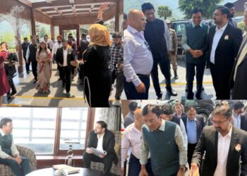 Satish Sharma meets Union Minister Dr. Mansukh Mandaviya in Srinagar