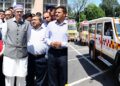 CM Omar flags off ambulances, healthcare equipment