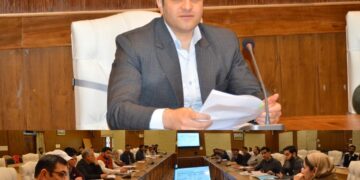 DC Budgam chairs follow-up review to assess progress of 125-Bedded Hospital, 100-Bedded CCU at Reshipora