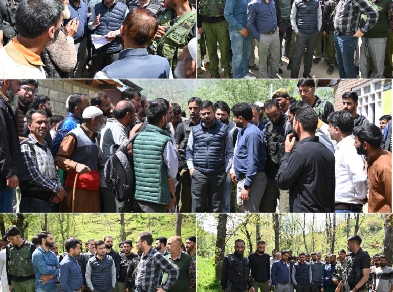 DC Kulgam visits Nandimarg, reviews progress of road projects